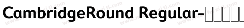 CambridgeRound Regular字体转换